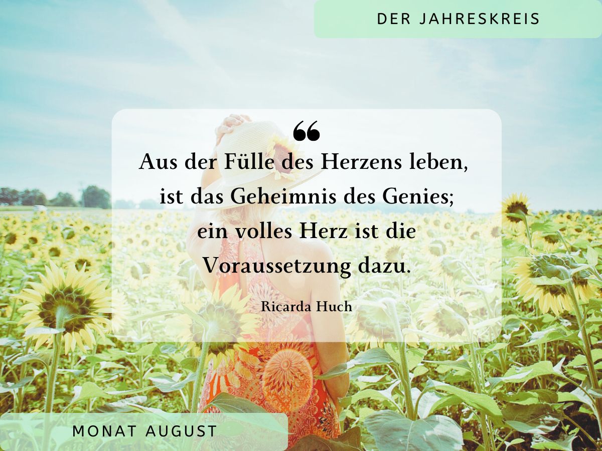 Mehr über den Artikel erfahren Der Jahreskreis – Monat August